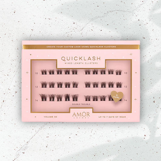 Mixed Length Clusters - Double Trouble - QuickLash by Amor Lashes UK